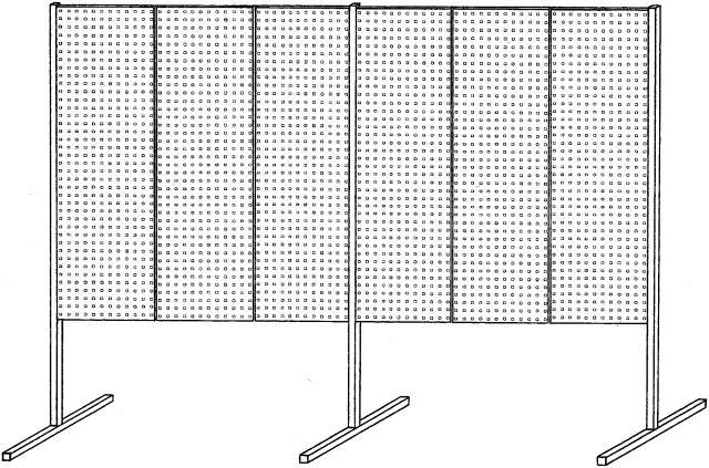 Kappes Lochplatten-Trennwand RasterPlan®, Höhe x Breite 2000 x 4000 mm, RAL7035 Lichtgrau Technische Zeichnung 1 ZOOM