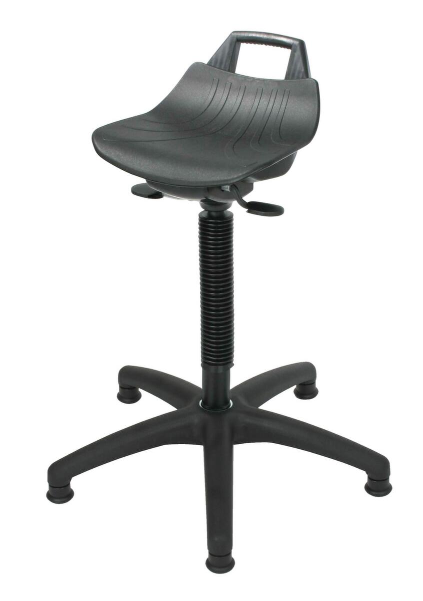 Höhenverstellbare Stehhilfe, Sitzhöhe 490 - 680 mm, Gestell schwarz Standard 1 ZOOM