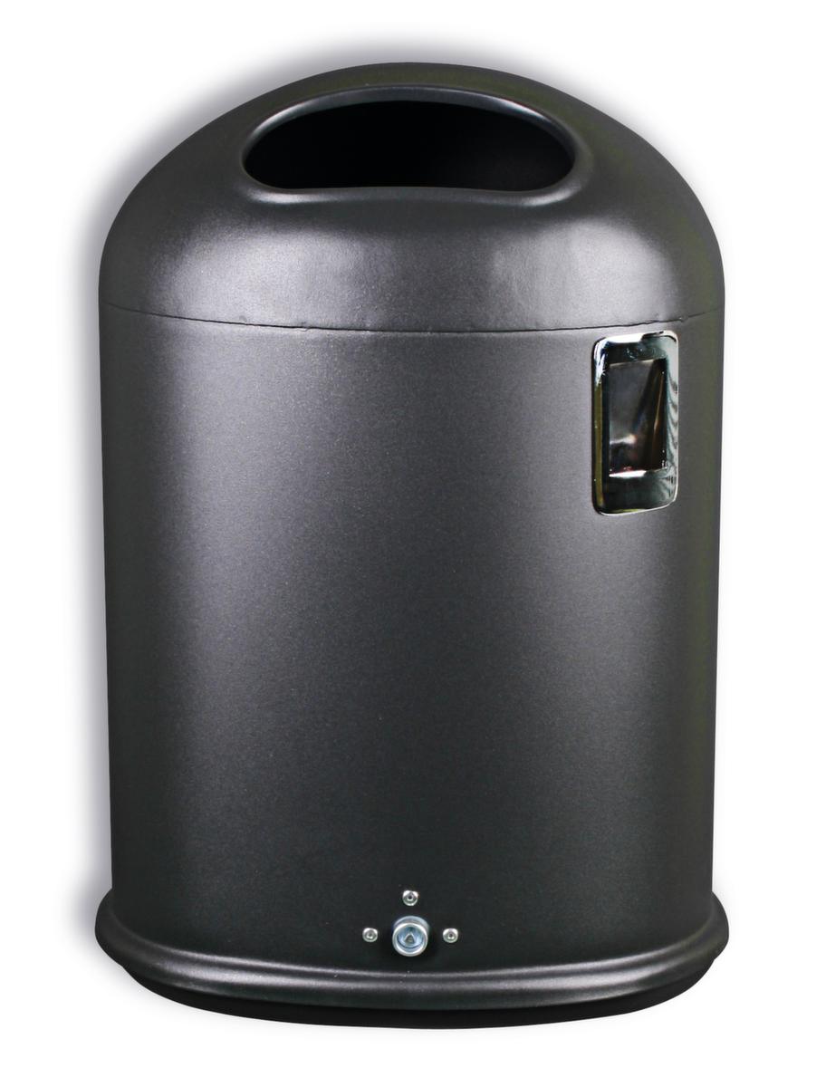 Ovaler Abfallbehälter für den Außenbereich, anthrazit Standard 1 ZOOM