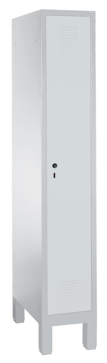 C+P Garderobenschrank Evolo mit 1 Abteil - Tür mit Lochbild, Abteilbreite 300 mm
