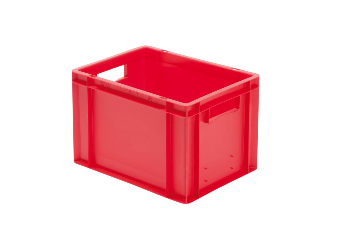 Lakape Euronorm-Stapelbehälter Favorit Wände + Boden geschlossen, rot, Inhalt 24 l