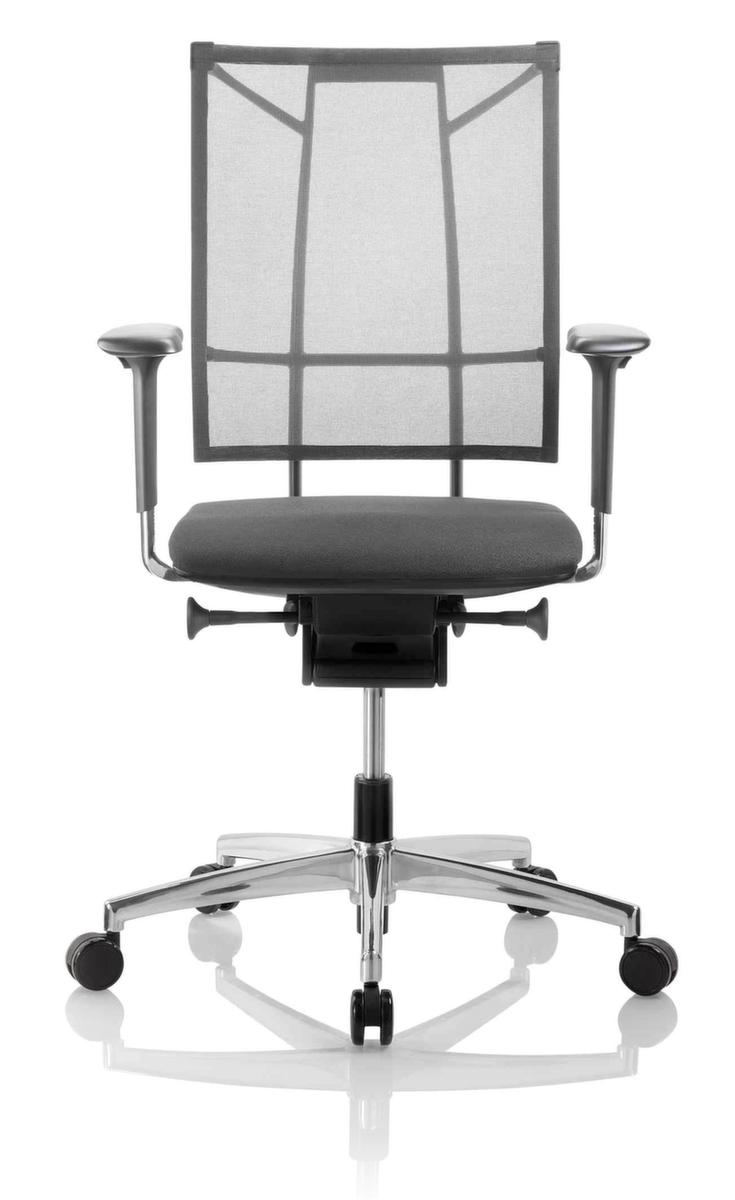 FILO-A Bürodrehstuhl mit Kopfstütze, Synchronmechanik, Rückenpolsterung,  Schwarz
