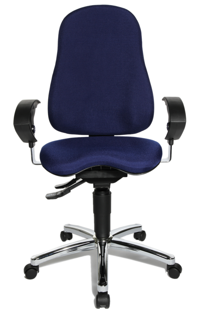 Topstar Bürodrehstuhl Sitness 10 mit Permanentkontakt-Mechanik, blau Standard 5 ZOOM