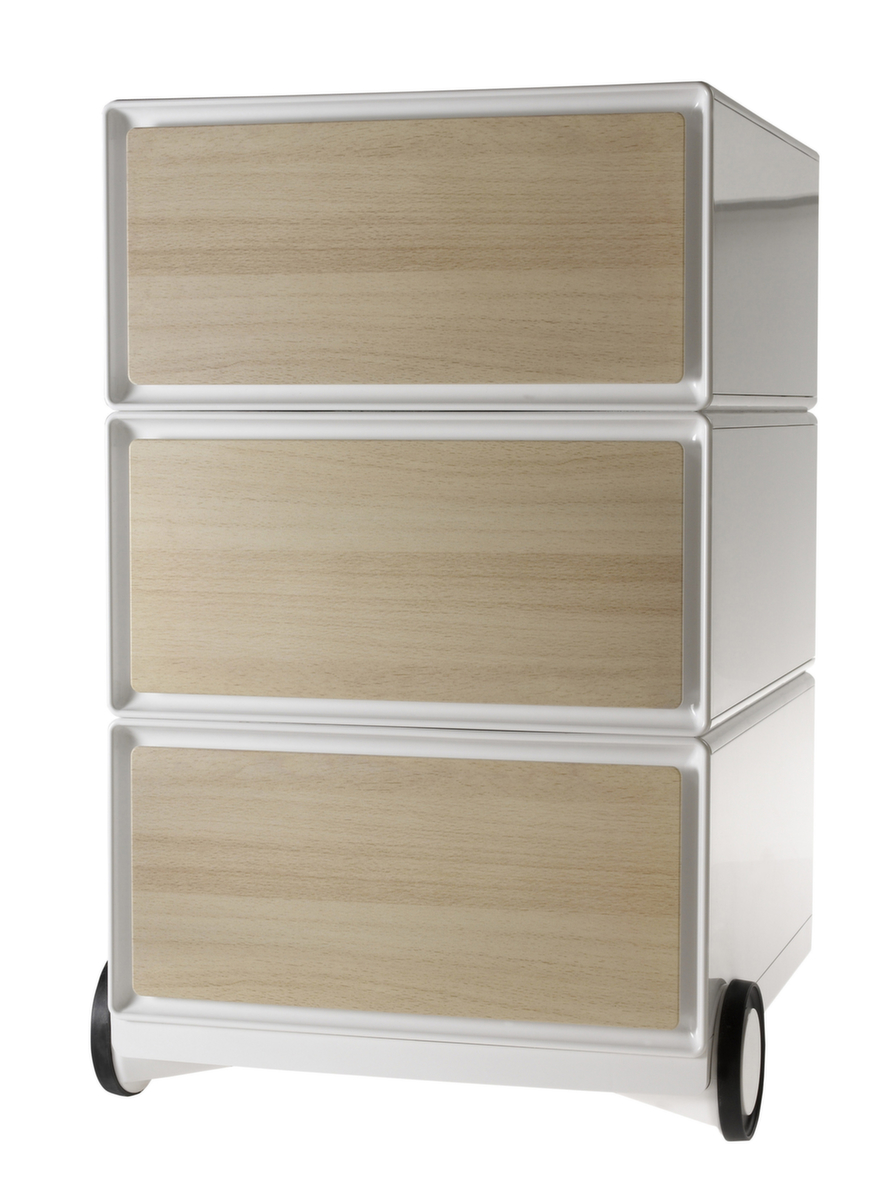 Paperflow Rollcontainer easyBox, 3 Schublade(n), weiß/Buche Standard 1 ZOOM