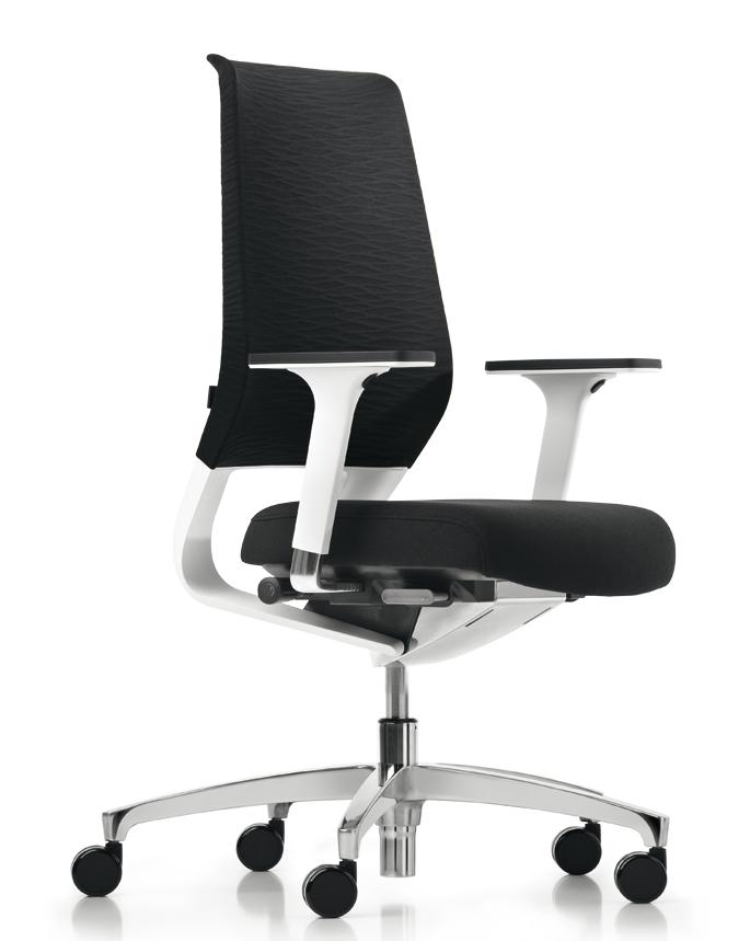 Dauphin Bürodrehstuhl X-Code mit Kunststoffrücken, schwarz Standard 2 ZOOM