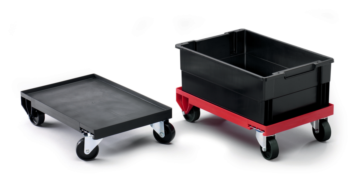 Durable Transportroller mit Kunststoffladefläche, Traglast 250 kg, Polypropylen-Bereifung Standard 2 ZOOM