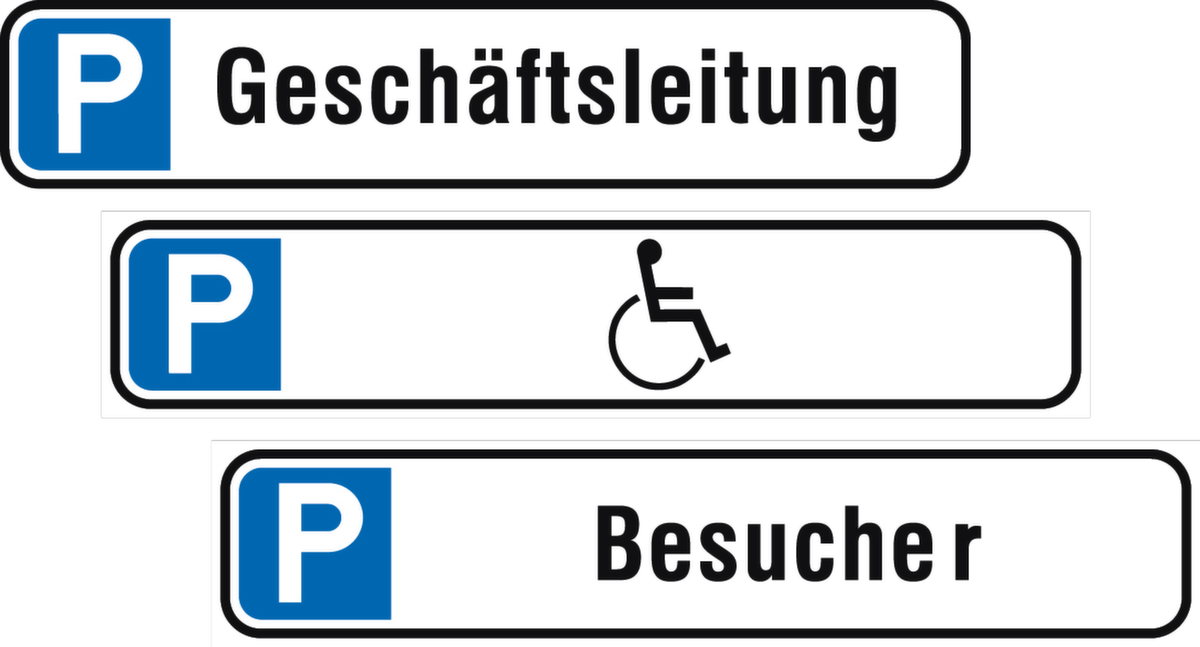 SafetyMarking Parkplatzschild mit Einschlagpfosten Symbol: P mit