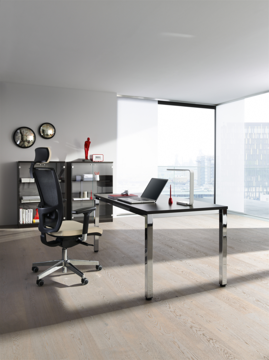 Nowy Styl Freiform-Schreibtisch E10 mit 4-Fußgestell aus Rundrohr Milieu 1 ZOOM