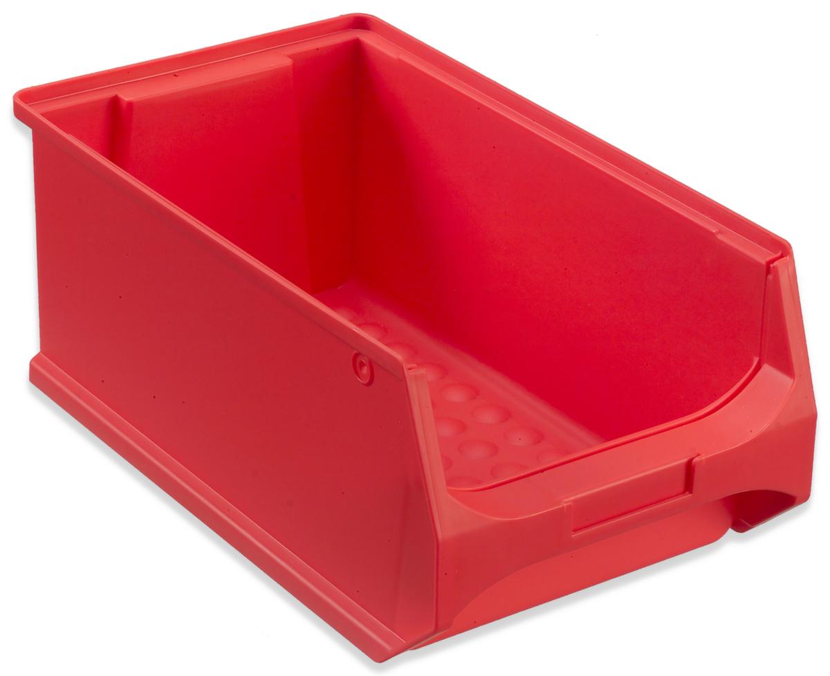 Sichtlagerkasten Grip mit Noppenboden, rot, Tiefe 350 mm, Polypropylen Standard 1 ZOOM