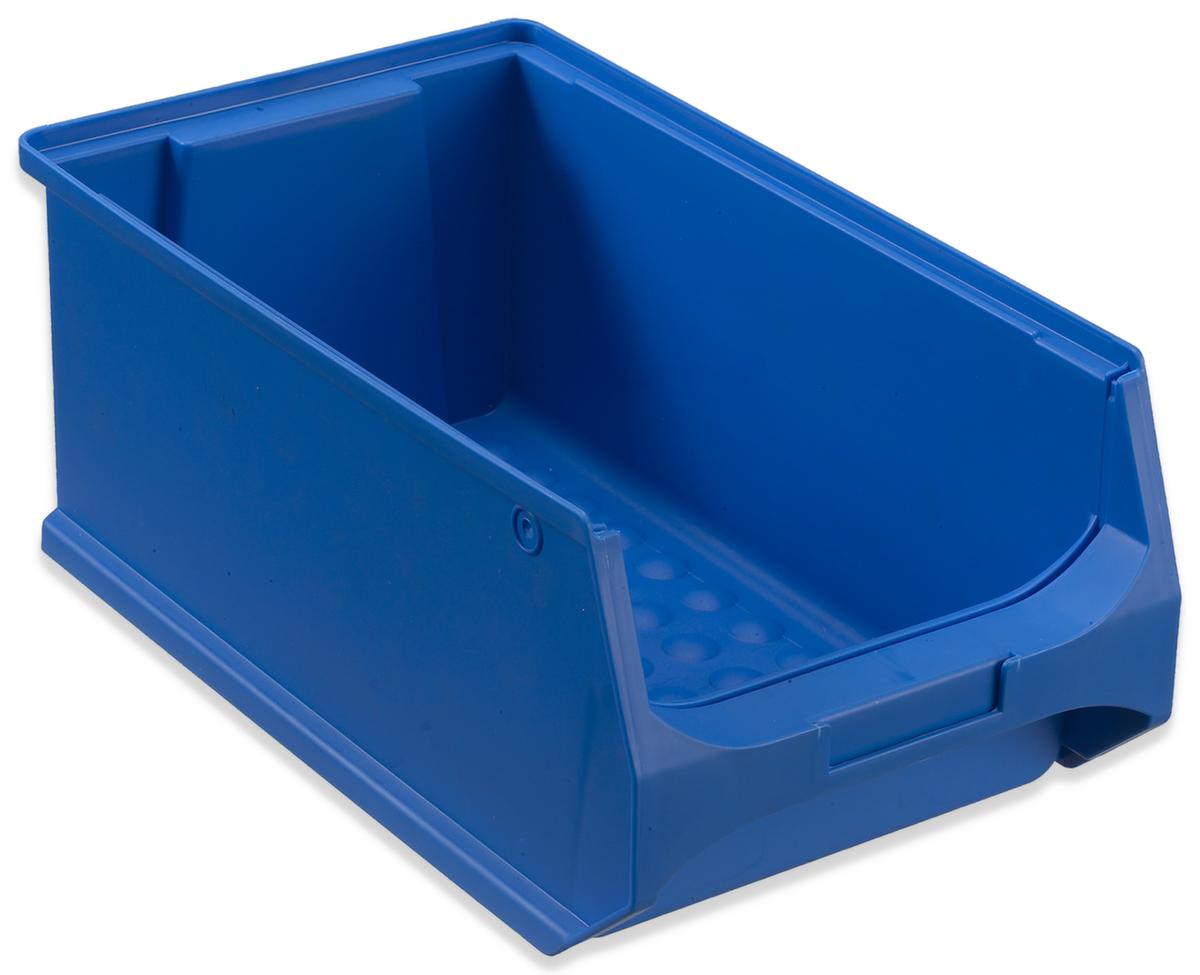 Sichtlagerkasten Grip mit Noppenboden, blau, Tiefe 350 mm, Polypropylen Standard 1 ZOOM