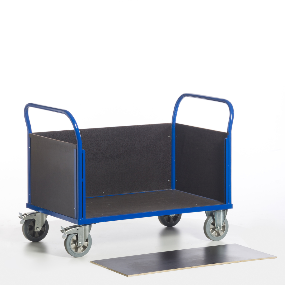 Rollcart Vierwandwagen mit rutschsicherer Ladefläche, Traglast 1200 kg, Ladefläche 1000 x 670 mm Standard 1 ZOOM