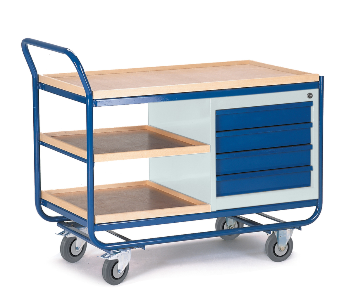 Rollcart Tisch- und Schrankwagen mit Holzarbeitsplatte Standard 1 ZOOM