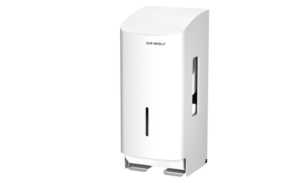 AIR-WOLF Toilettenpapierspender Gamma für 2 Rollen, Edelstahl, weiß Standard 1 ZOOM
