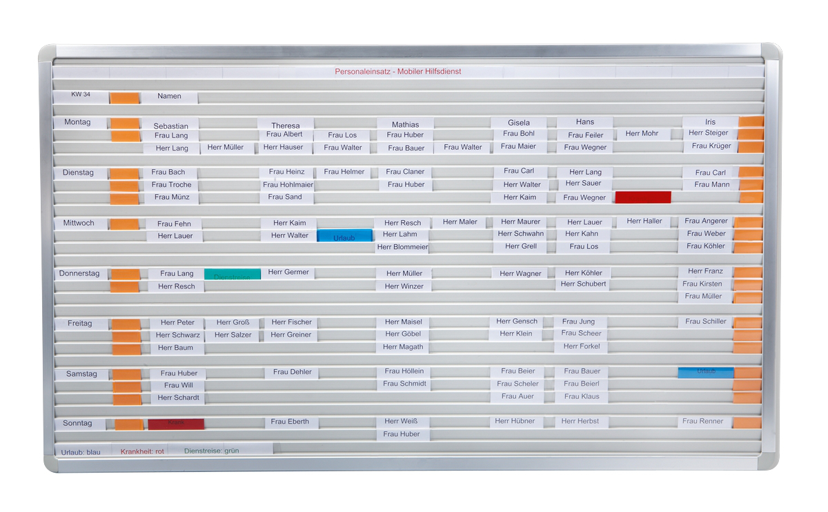 EICHNER Planungstafel Visiplan mit Schienen, Höhe x Breite 580 x 2000 mm Standard 3 ZOOM