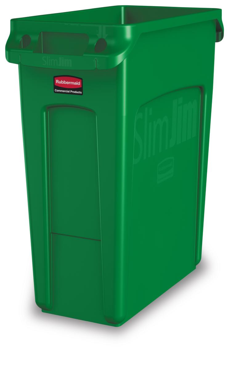 Rubbermaid Wertstoffsammler Slim Jim® mit Lüftungskanälen, 60 l, grün Standard 1 ZOOM