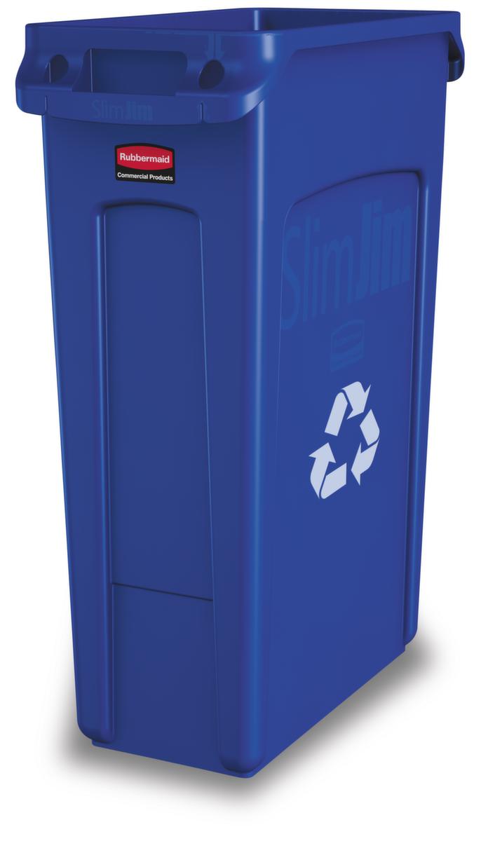 Rubbermaid Wertstoffsammler Slim Jim® mit Lüftungskanälen, 87 l, blau Standard 1 ZOOM