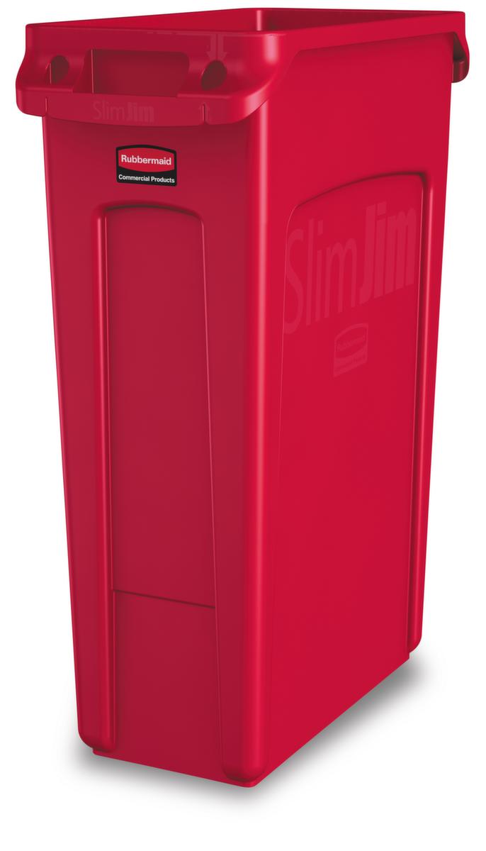 Rubbermaid Wertstoffsammler Slim Jim® mit Lüftungskanälen, 87 l, rot Standard 1 ZOOM