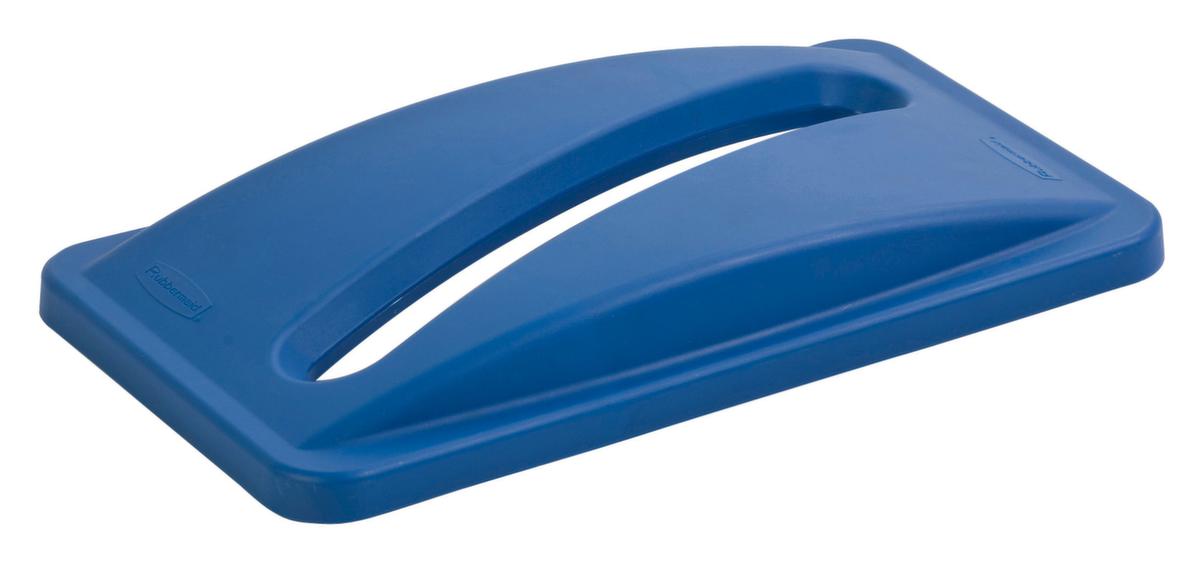 Rubbermaid Auflagedeckel für Papier Slim Jim® für Wertstoffsammler, blau Standard 1 ZOOM
