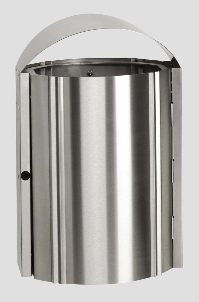 Edelstahl-Abfallbehälter für den Außenbereich, 50 l Standard 2 ZOOM