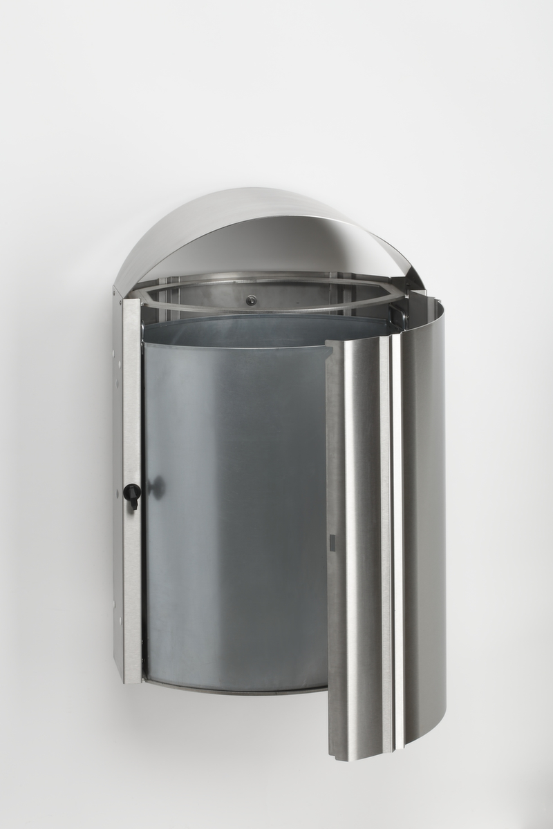 Edelstahl-Abfallbehälter für den Außenbereich, 50 l Standard 3 ZOOM