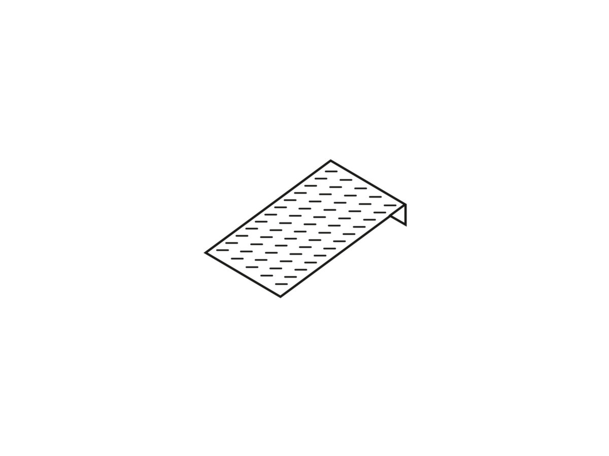 Auffahrrampe für Flach-Bodenwanne, Länge 470 mm Technische Zeichnung 1 ZOOM