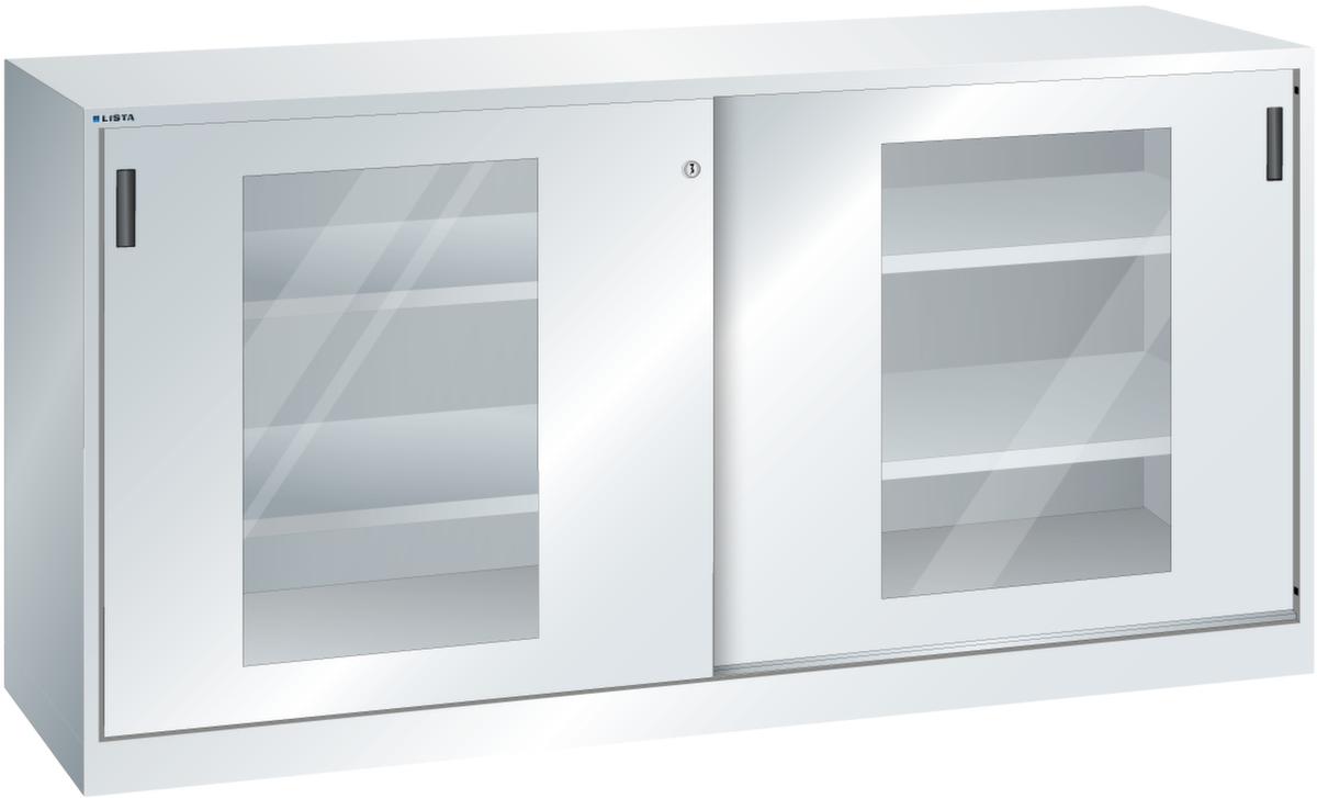 LISTA Sichtfenster-Schiebetürenschrank mit verzinkten Böden Standard 1 ZOOM