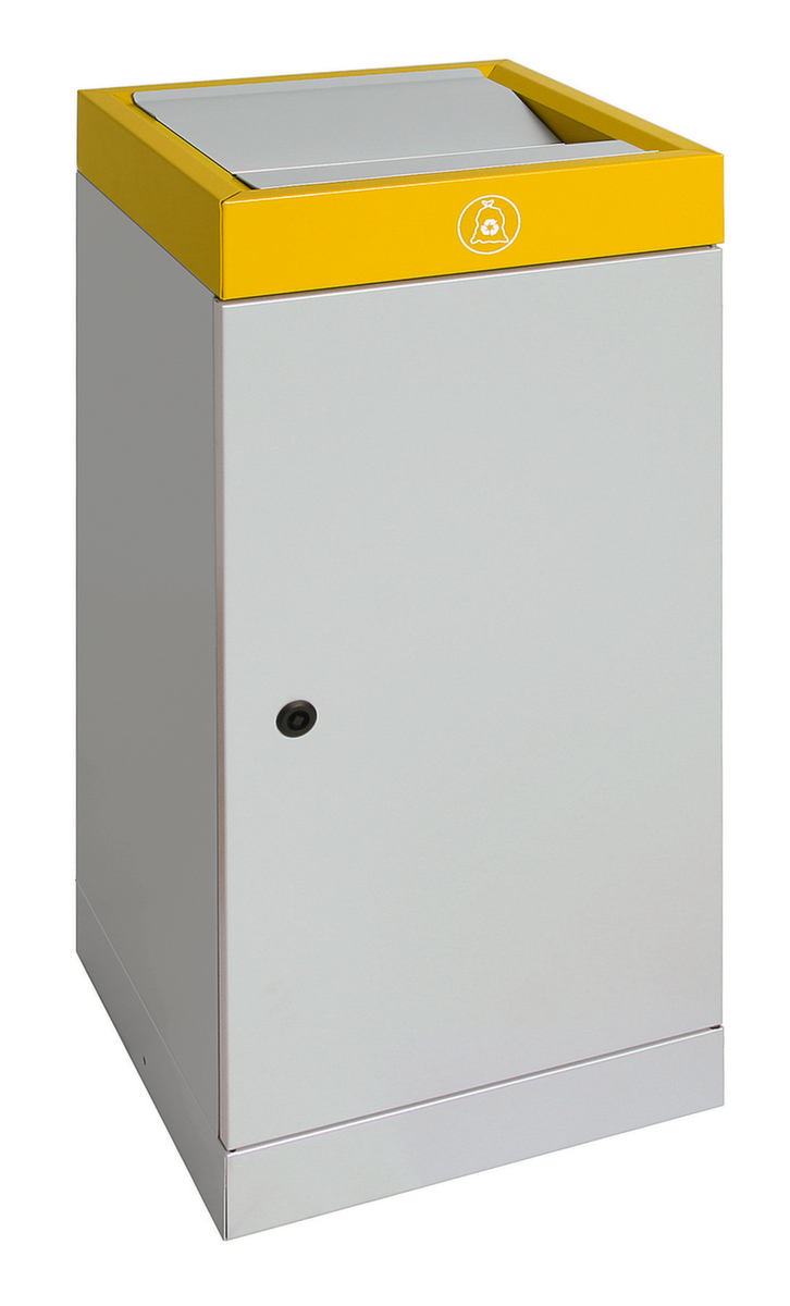 stumpf Nicht brennbarer Abfallbehälter, 70 l, RAL7035 Lichtgrau, Deckel RAL1003 Signalgelb Standard 1 ZOOM