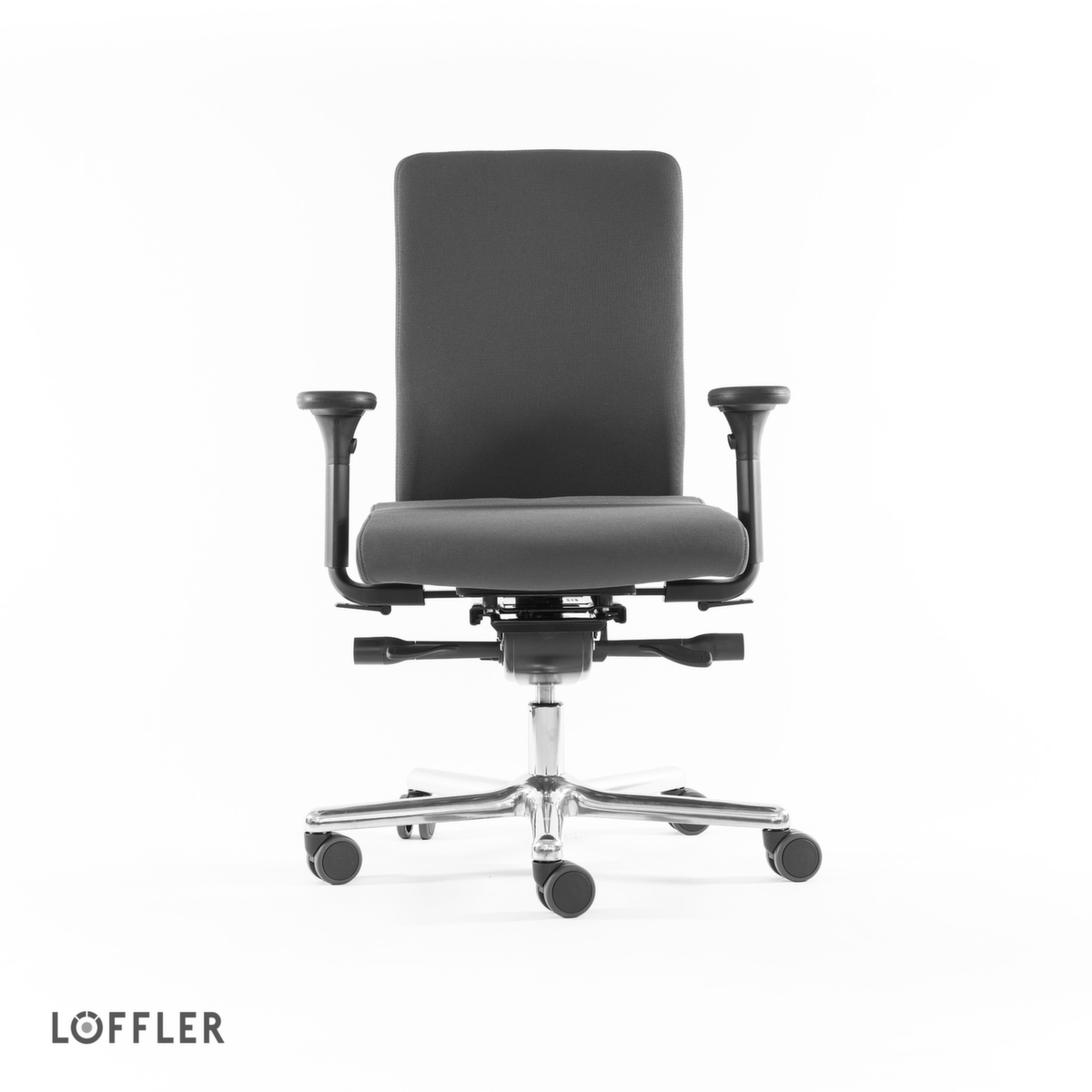 Löffler Bürodrehstuhl mit viskoelastischem Sitz, grau Standard 2 ZOOM