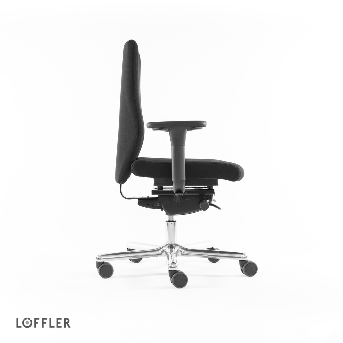 Löffler Bürodrehstuhl mit viskoelastischem Sitz, schwarz Standard 3 ZOOM