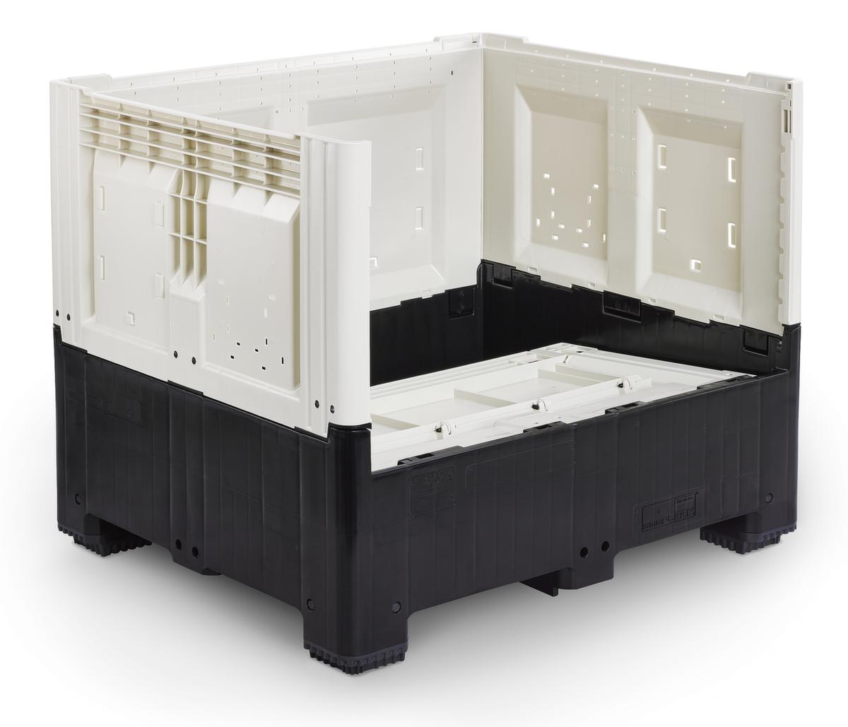 Klappbare Palettenbox High Cube mit Klappe, 4 Füße, Länge x Breite 1200 x 800 mm Standard 3 ZOOM