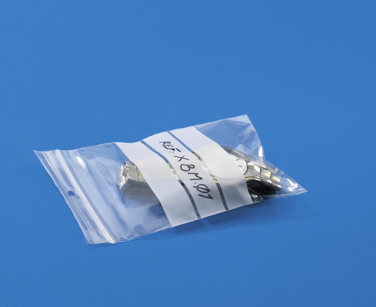 Raja Druckverschlussbeutel mit Beschriftungszeilen, 50 µm, Länge x Breite 120 x 80 mm Standard 2 ZOOM