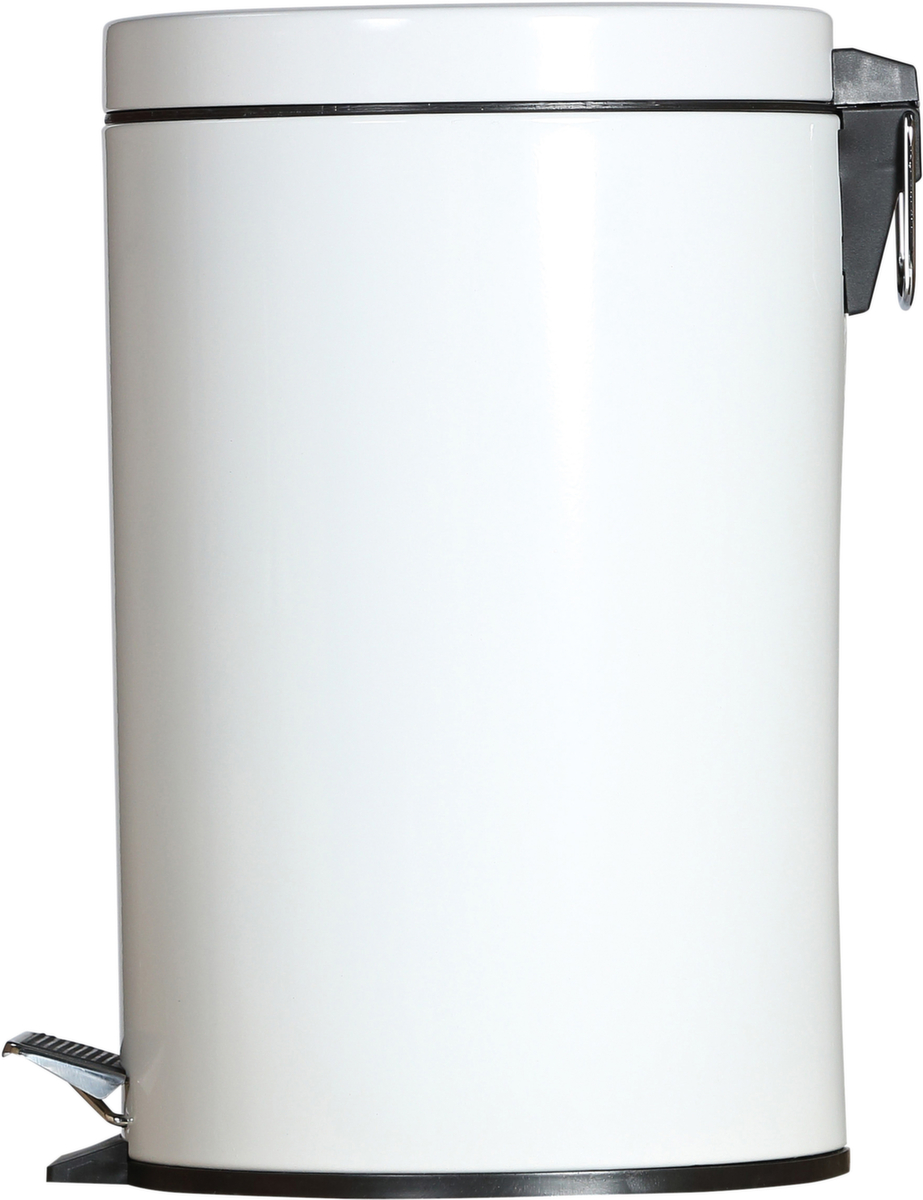 Runder Tretabfallbehälter mit Innenbehälter, 12 l, weiß Standard 1 ZOOM