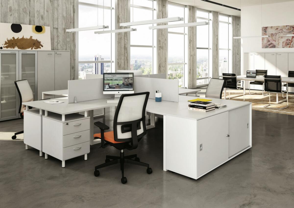 Quadrifoglio Schreibtisch Practika mit 4-Fußgestell Milieu 1 ZOOM