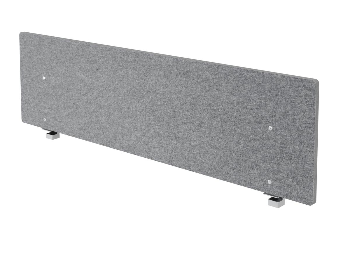 Schallabsorbierende Tischtrennwand, Höhe x Breite 500 x 1800 mm, Wand grau meliert Standard 1 ZOOM
