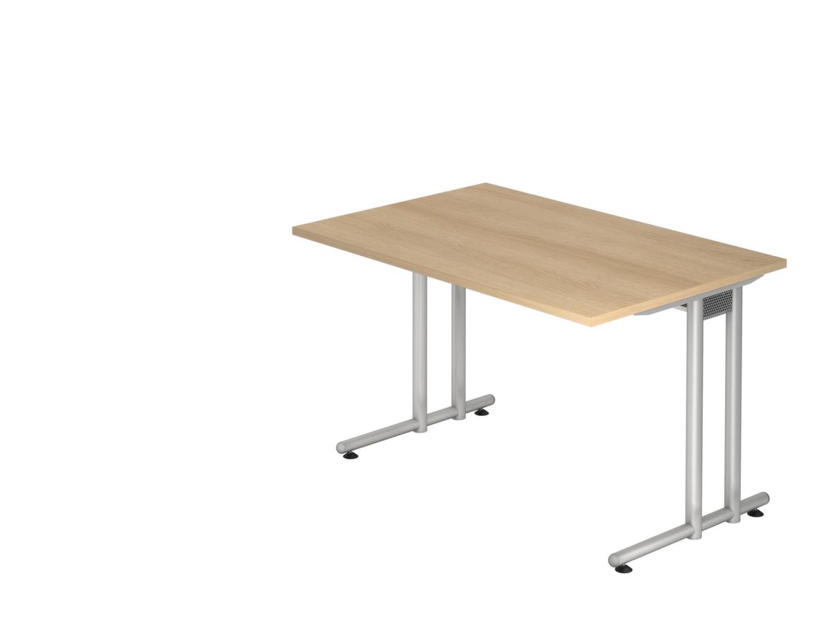 Schreibtisch Terra Nova mit C-Fußgestell, Breite x Tiefe 1200 x 800 mm, Platte Eiche