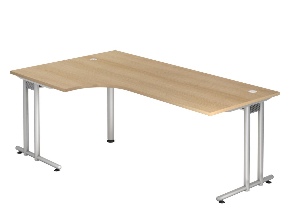 Winkel-Schreibtisch Terra Nova mit C-Fußgestell, Breite x Tiefe 2000 x 800 mm, Platte Eiche Standard 1 ZOOM