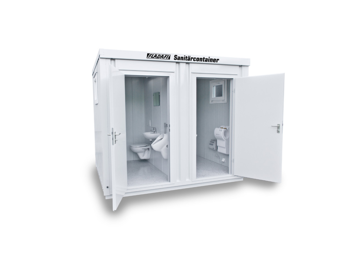 Säbu Toilettencontainer FLADAFI® 2.3 für Damen und Herren, Höhe x Breite x Tiefe 2500 x 3050 x 2170 mm Standard 1 ZOOM