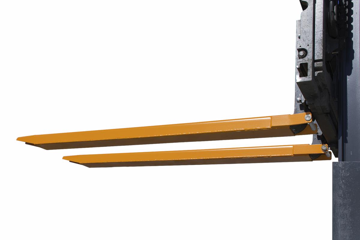 Bauer Gabelverlängerung mit geschlossener Unterseite, RAL7021 Schwarzgrau, für Zinkenquerschnitt Höhe x Breite 45 x 125 mm Detail 2 ZOOM