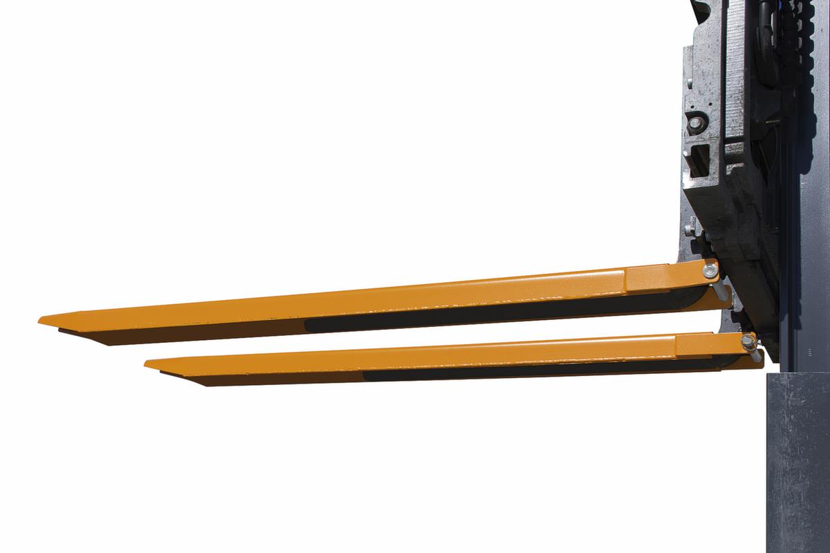 Bauer Gabelverlängerung mit offener Unterseite, RAL7021 Schwarzgrau, für Zinkenquerschnitt Höhe x Breite 40 x 120 mm Detail 3 ZOOM