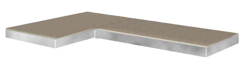 Spanplattenboden für Lager-Eckregal, Breite x Tiefe 890 x 590 mm Standard 1 ZOOM