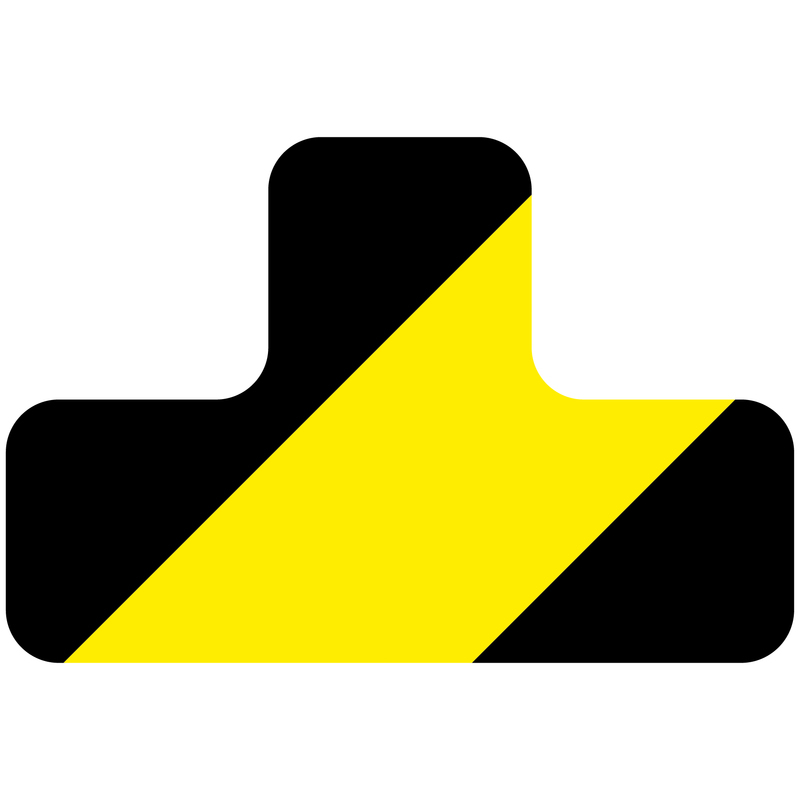 EICHNER Klebesymbol, T-Form, gelb/schwarz Standard 1 ZOOM