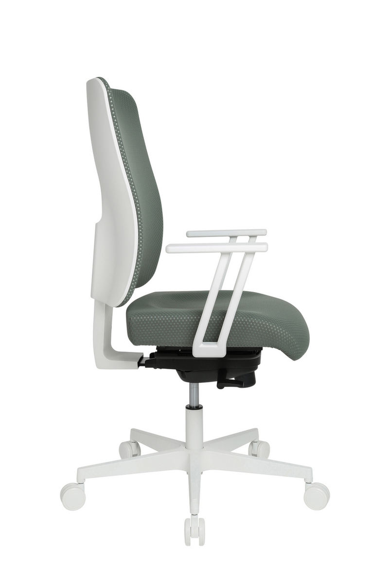 Topstar Bürodrehstuhl Sitness Life 50 mit offenem Rückenträger, Netzrückenlehne mit offenem Rückenträger, graugrün Standard 7 ZOOM