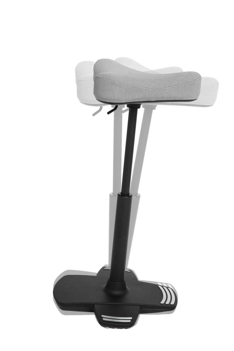 Topstar Stehhilfe Sitness Work High Falcon mit Standfuß mit Kippkante, Sitzhöhe 570 - 850 mm, Sitz grau Standard 2 ZOOM