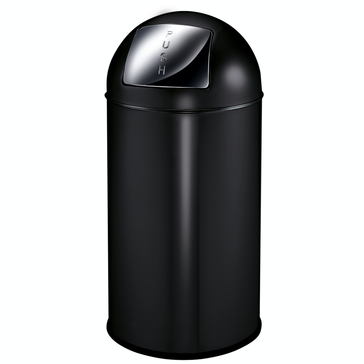 Feuersicherer Abfallbehälter EKO Pushcan, 40 l, schwarz Standard 1 ZOOM