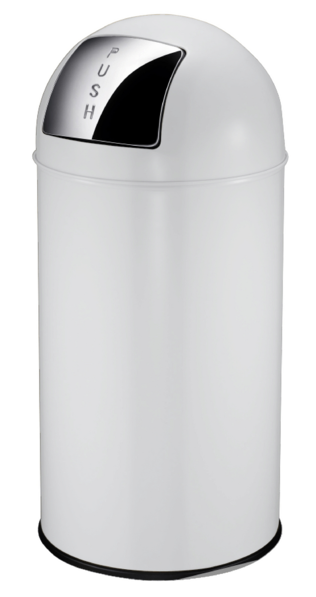 Feuersicherer Abfallbehälter EKO Pushcan, 40 l, weiß Standard 1 ZOOM