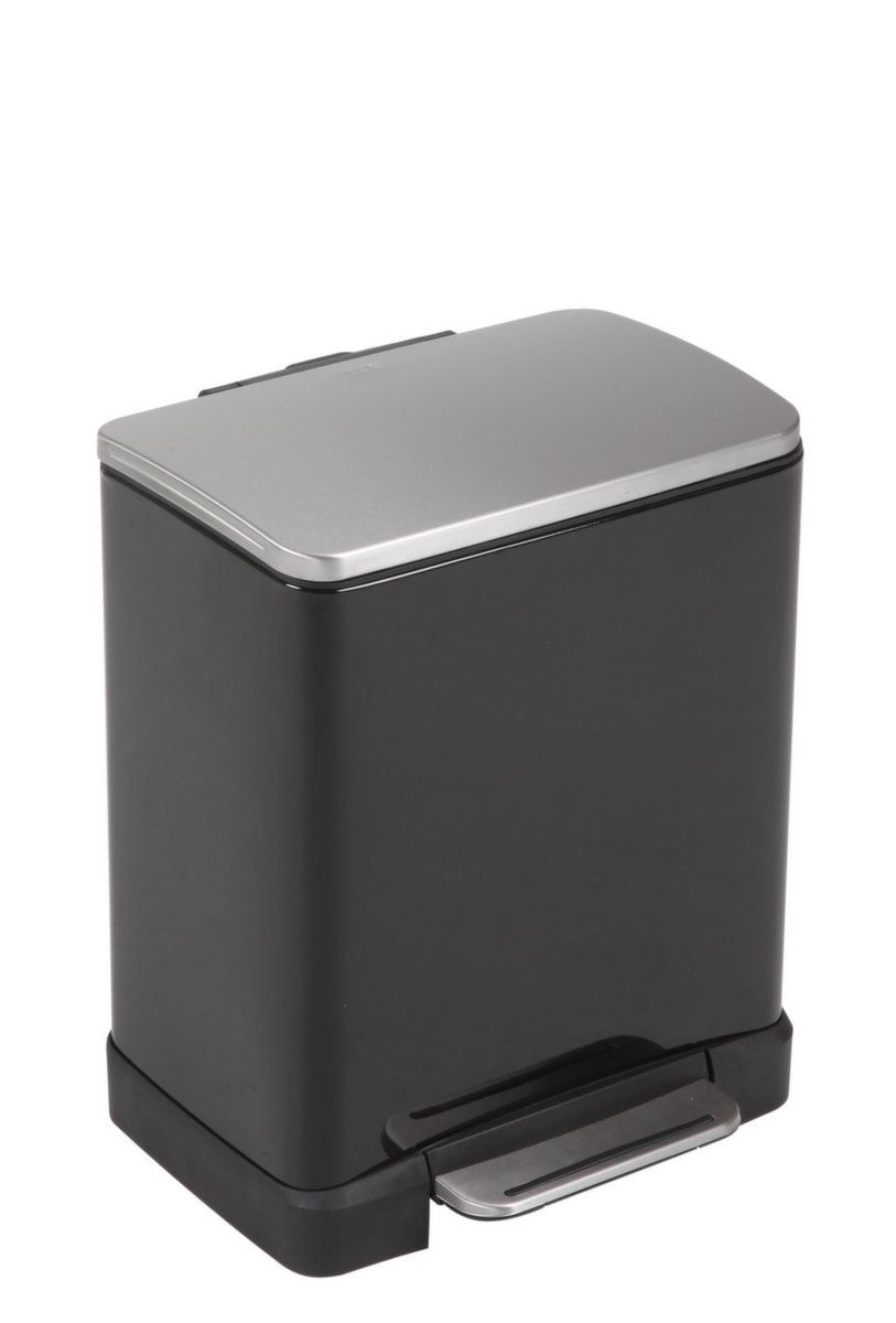 Edelstahl-Tretabfallbehälter EKO E-Cube mit extra breitem Tretpedal, Inhalt 1 x 9 l/1 x 10 l Standard 1 ZOOM