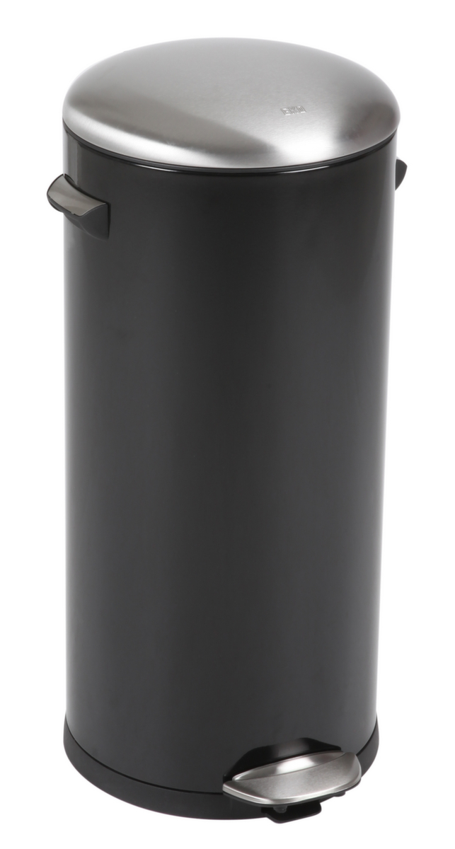Tretabfallbehälter EKO Belle Deluxe mit Edelstahldeckel, 30 l, mattschwarz Standard 1 ZOOM