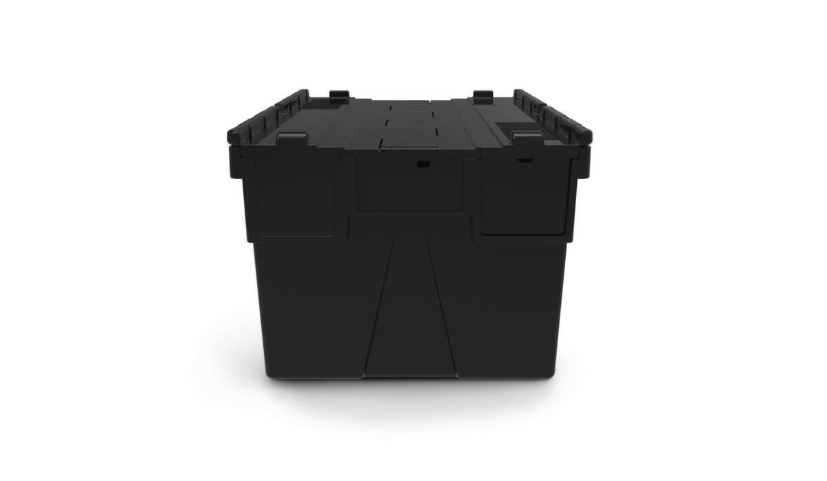 Euronorm-Mehrwegbehälter recycelt + verplombar, Inhalt 52 l, Zweiteiliger Scharnierdeckel Standard 4 ZOOM