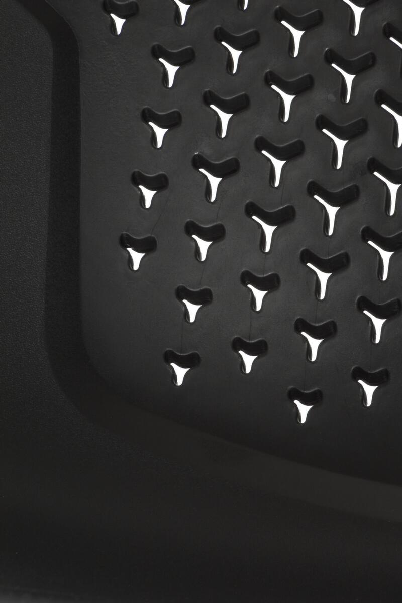 Paperflow Stapelbarer Konferenzstuhl Triangle, schwarz Detail 2 ZOOM