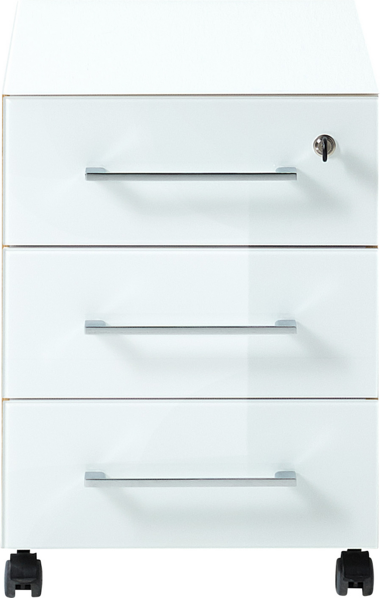 Rollcontainer GW-MONTERIA mit 3 Schubladen, 3 Schublade(n), Navarra-Eiche/weiß